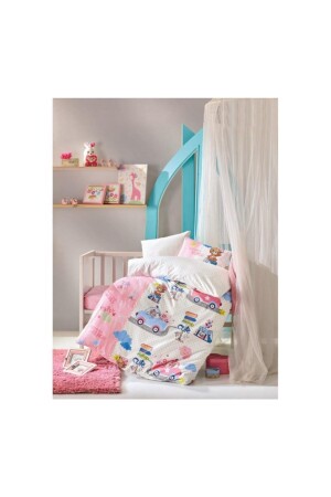 Baby-Bettbezug-Set 100 x 150 Cute Travel CTN-Baby-N. T-Cute Travel Pink - Cotton Box