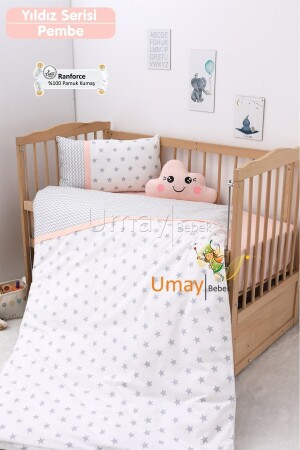 Baby-Bettbezug-Set, Bettlaken – 100 % Baumwolle UMAY413 - Umaybebek