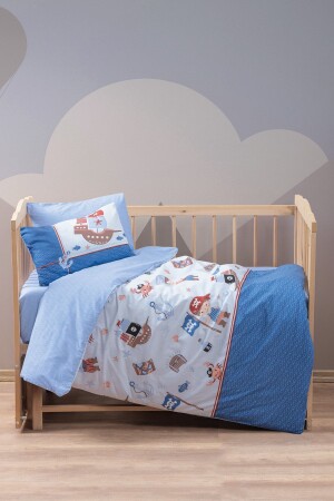 Baby-Bettbezug-Set Corsair Blue 8680108063583 - Cotton Box