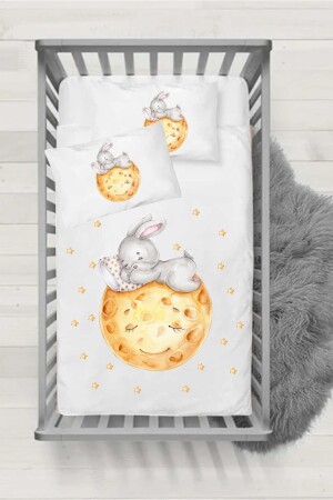 Baby-Bettwäsche-Set Ranforce-Serie – Schlafender Hase BNT01 - Genel Markalar