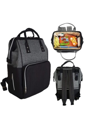 Baby Care Bag Mother Baby Care Backpack Gray Black (Domestic Product) BBÇAI20 - USF