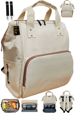 Baby Care Bag Organizer Functional Mother Baby Care Backpack - cream BBC50VRYNT - USF