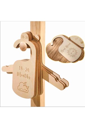 Baby Child Closet Organizer Baby Clothes Separator Hanger Bookmark 0-24 Months Memory Cards 7 Pieces - Babyroom
