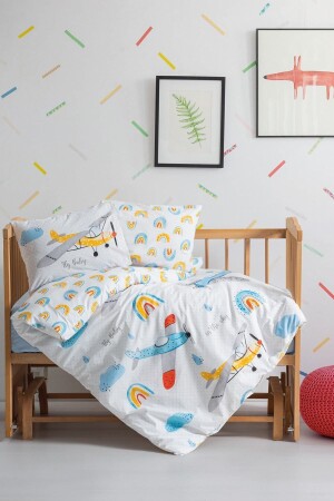 Baby Duvet Cover Set Sky Blue 8680108069080 - Cotton Box