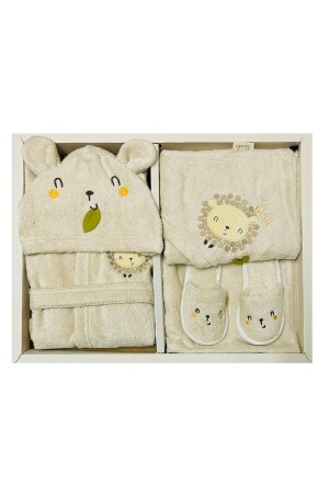 Baby Girl Boy 0-3 Years Old Lamb Bathrobe Set 100% Natural Cotton - Vivala
