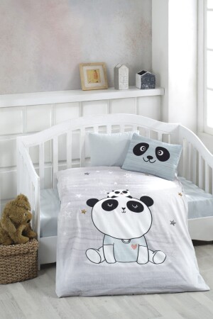 Baby Gray Cotton Digital Printed 3d Duvet Cover Set - Bonjardinhome