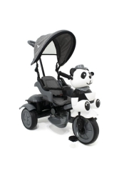 Baby Hope 127 Little Panda Ebeveyn Kontrollü Tenteli Müzikli Tricycle Üç Teker Bisiklet Gri AILEBBH127YSBYZ - Babyhope