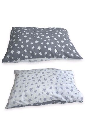 Baby Kids Pillow Case 35x45 (2 Pieces) Gray And White Stars TYC00483974753 - Babynia