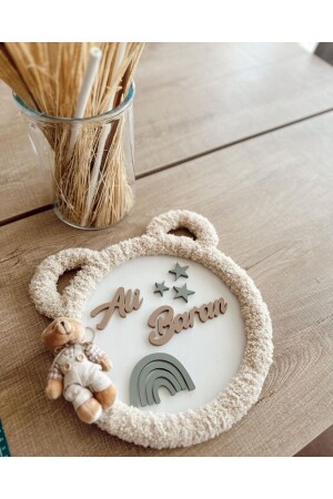 Baby Kids Room Newborn Name Customized Door Ornament - Wall Decoration Accessory - Tasarı Sanatı
