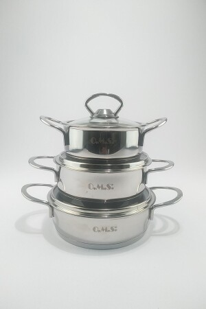 Baby Mini Healthy Steel Kochgeschirr-Set Zylinder 1002316. 0010 - Oms