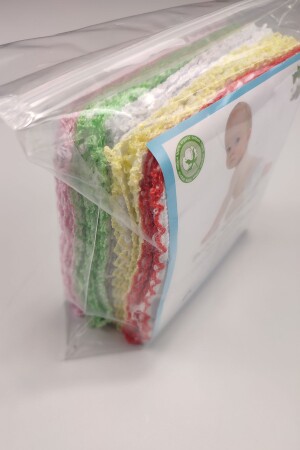Baby Newborn Double Layer Soft Cotton Embroidered Ten-fold Mouth Wipes Multi-Purpose 22x22cm Eke Pure 13173 - Peki