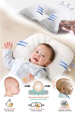 Baby Pillow - Flat Head Pillow - Baby Head Pillow - Adjustable Flat Head Syndrome Prevention Pillow - Halzey