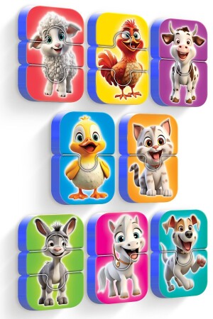 Baby Puzzle Without Magnet Farm Animals Stick When They Get Wet - Evakanca