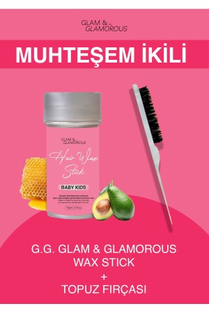 Baby Stick Wax And Razor Bun Brush - Glam Glamorous