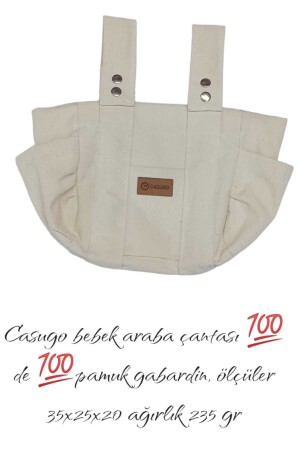 Baby Stroller Bag - Organizer - Baby Care Bag - Ecru - Casugo