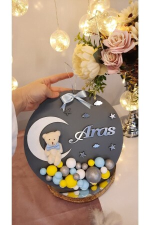 Baby-Türdekoration, Holzblasenarm5018 - ARMAGAN BEBEK NİKAH ŞEKERİ
