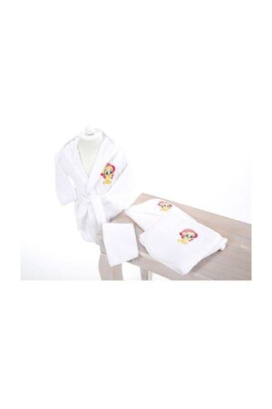 Bachelor Embroidered Bamboo Doll Set Tweety White - Özdilek