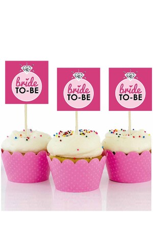 Bachelorette Party Themed 10 Toothpick Treats Concept with Pink Bride To Be Written - Pankart Evi