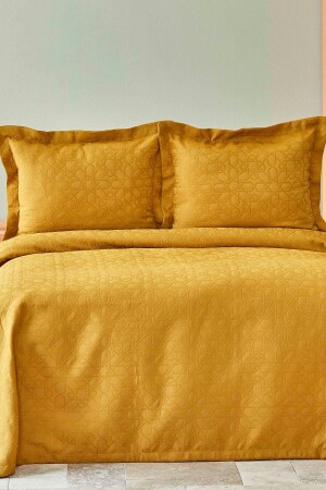 Back To Basic Mustard Single Bedspread - Karaca Home
