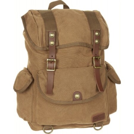 Backpack, PT Canvas, brown, 25l - PureTrash