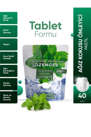 Bad Breath Prevention Menthol and Mint Flavored Mouth Lozenge - Alcohol-Free and Sugar-Free - Tbrush