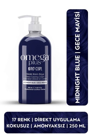 Bad Girl NIGHT BLUE Ammoniakfreies farbiges Haarfärbemittel 250 ml - Omega Plus
