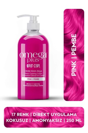 Bad Girl PINK Ammoniakfreies farbiges Haarfärbemittel 250 ml - Omega Plus