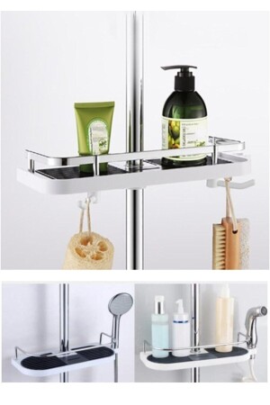 Badezimmerregal, Duschregal, Halter, Shampoo, Badezimmer, Seifenkiste, Badezimmerregal - Netsepeti
