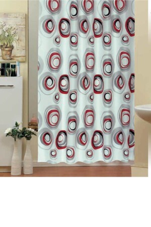 Badezimmervorhang 2x110x200 Doppelflügel-Duschvorhang mit Ring Geschenk 4954 Karma BAPEVD4954KARC - Zethome