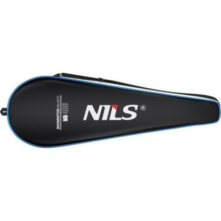Badminton raketi, kılıfıyla birlikte NR406 Carbon NILS - Nils