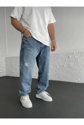 Baggy Rahat Kalıp Bol Paça Pantolon(DİKKKAT!!!ÜRÜN BİLGİLERİNDEN BEDEN-BEL ÖLÇÜNÜZÜ KONTROL EDİNİZ) Munchys - Denim Shorty