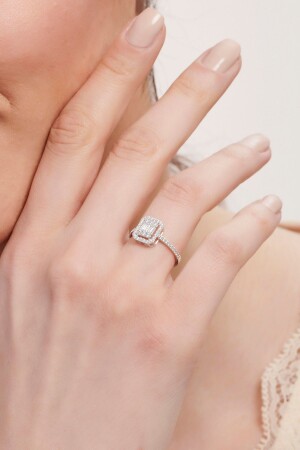 Baguette-Ring aus 14 Karat Gold - Altınbaş
