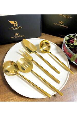 Bahama 24 Carat Gold Plated 5 Piece Sauce Serving Set CMDBPAK058 - BRONDOFF