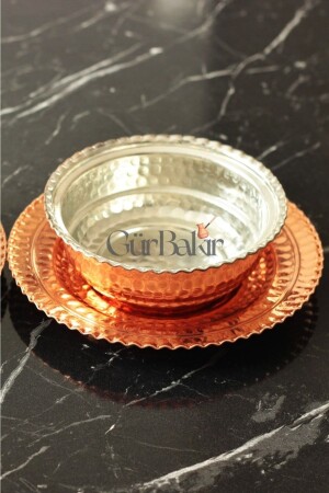 MNZ-Copper Bowl Soup Beyran Kelle Paça عرض العذراء Bowl خدمة الصحن grbkrkrmzkstbk - GÜR BAKIR
