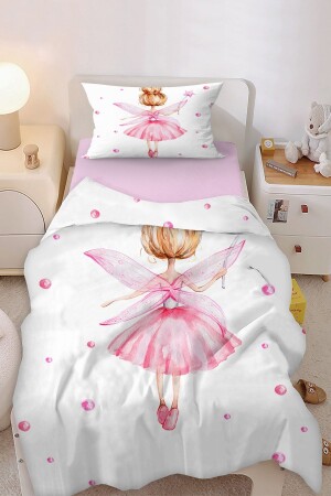 MNZ-Ballerina Princess Fairy Girl نمطية وحيدة الأطفال الأسرة المجموعة BD04-N - Bebişim Halı
