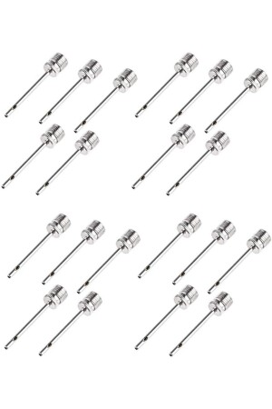 Ball Inflation Needle Thick Ball Inflation Tool for Football Basketball Football Volleyball (SILVER)20 Pcs - Admay