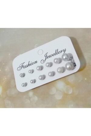 Ball Pearl Earrings 12pcs - Gülpeşe