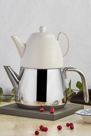 Ballena Induction Based Midi Teapot Set with Porcelain Teapot 153. 03. 07. 9756 - Karaca