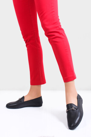 Ballerinas aus echtem Leder in Schwarz für Damen Pcc-f03 - Deripabuc
