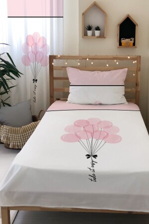 Balloon Patterned Velvet Decorative Children's Bedspread 8516 - Evmila