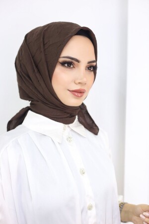 Bamboo Kraş Scarf - Bitter Brown - BKED00017 - Diella
