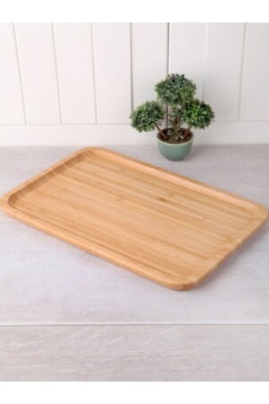 Bamboo Lux 33*24 cm Service Presentation Plate Serving Tray - Çavdar Group