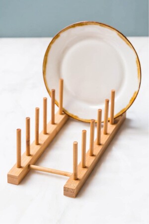 Bamboo Luxury 6 Compartment Plate Rack 25x13-5x11cm - Genel Markalar