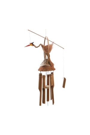 Bamboo Wind Chime Wind Vane with Bird BRSHM000210 - BARIŞ