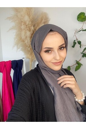 MNZ-Bamboo Kraş Shawl نيل-بamboo - Nilbutik