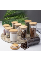 Bambu Vakum Kapaklı 9 Lu Kırılmaz Baharat Takımı(plastik) family5251 - family kitchen