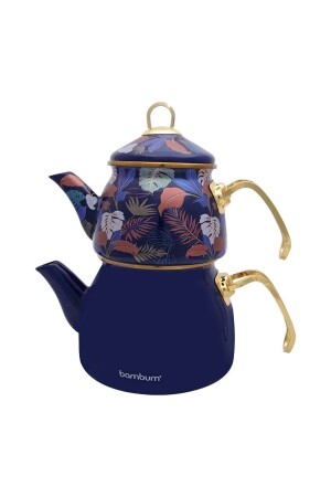 Bambum Summer - Teekannen-Set Marineblau gemustert 8863 - Taşev