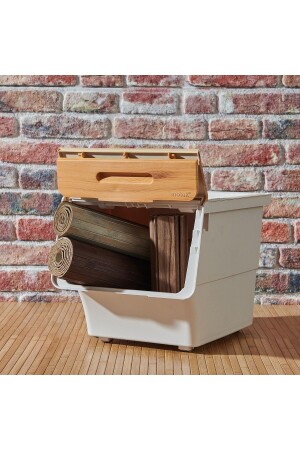 Bambus-Einzelorganizer – Beige – 33 Lt 06APK040 - Motek