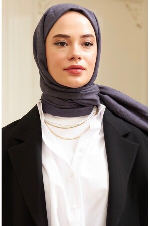 Bambus-Kras-Schal, Modell: Dunkelgrau - Mides Scarf