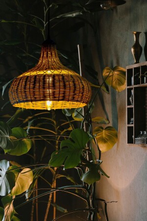 Bambus-Pendelleuchte, Kronleuchter, Rattan-Pendelleuchte: Wolke 40 cm 004 - rattam